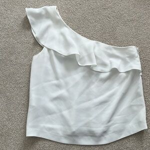 Club Monaco White Flowy Top